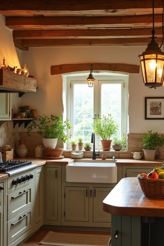 cozy warm kitchen lighting