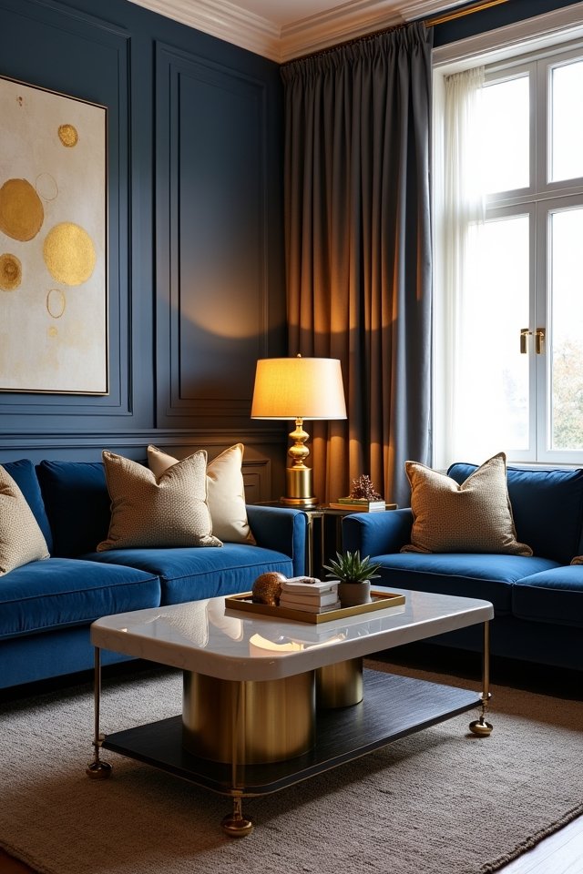 cozy warm navy ambiance