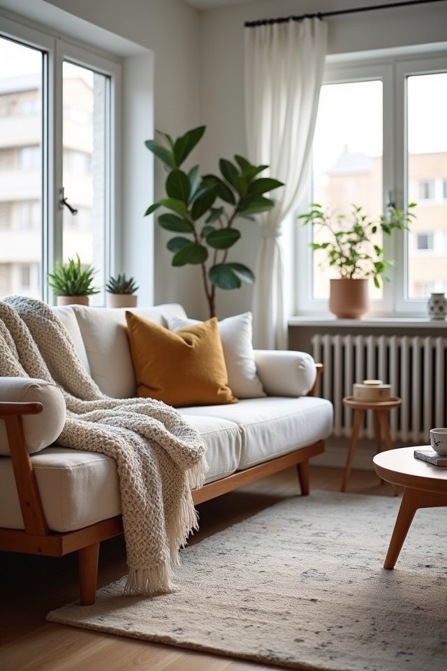 cozy warm textile accents
