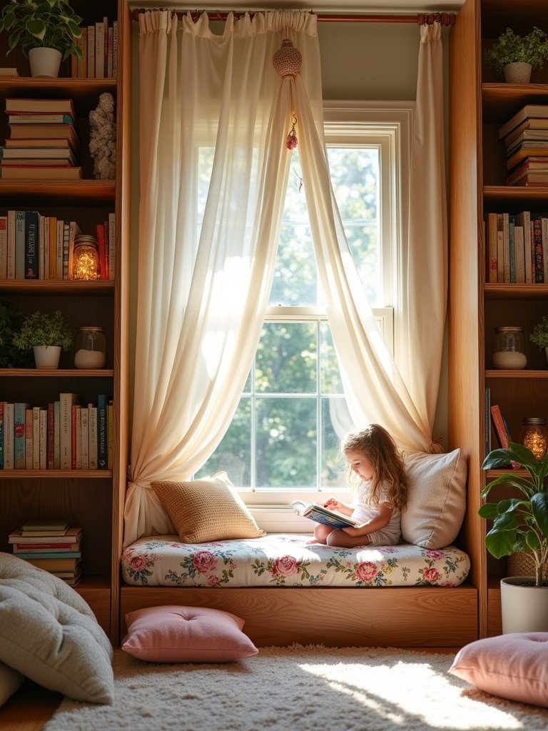 cozy whimsical reading nook