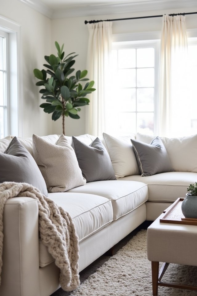 cozy white layered textures