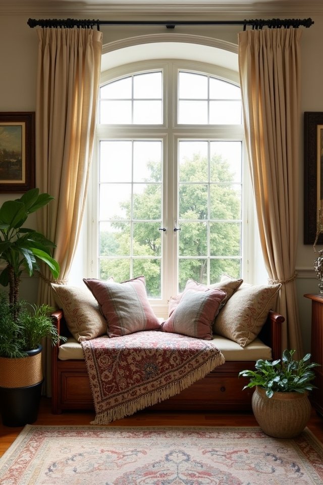 cozy window seat oasis