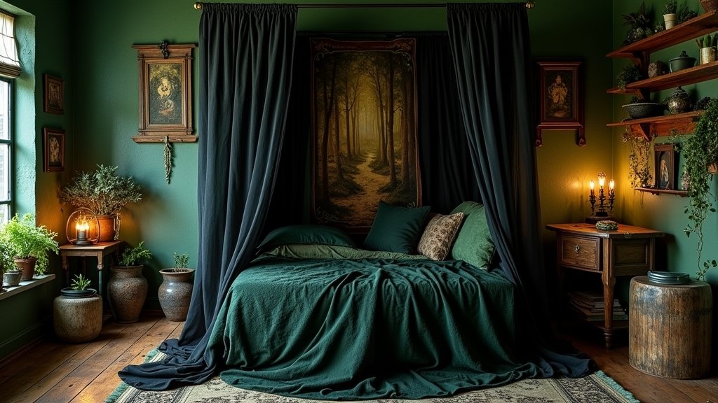 cozy witchy bedroom aesthetics