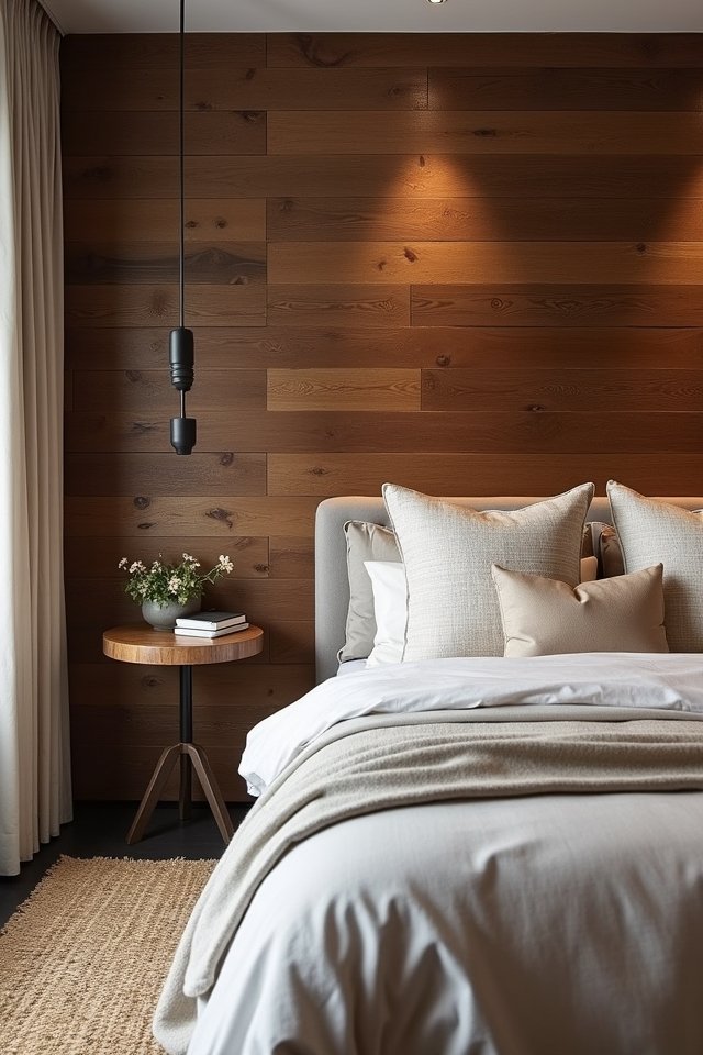 cozy wood accent walls