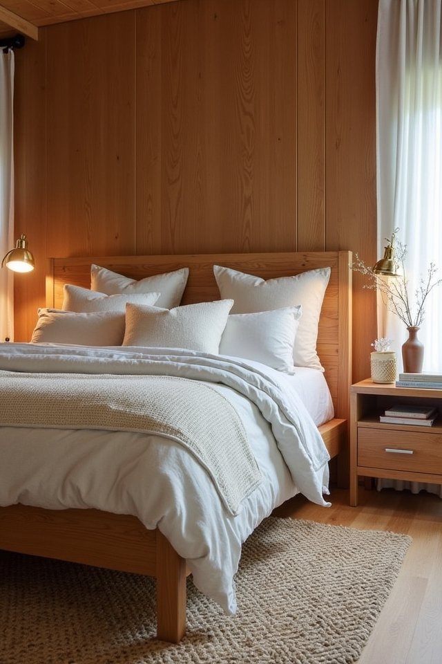 cozy wood layered bedding