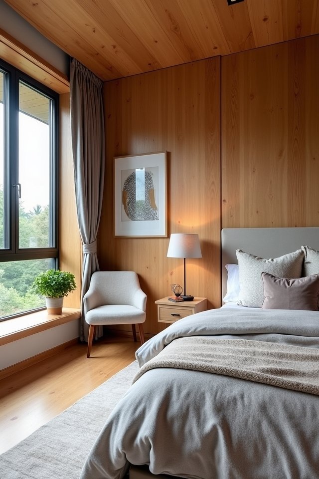 cozy wood paneling charm