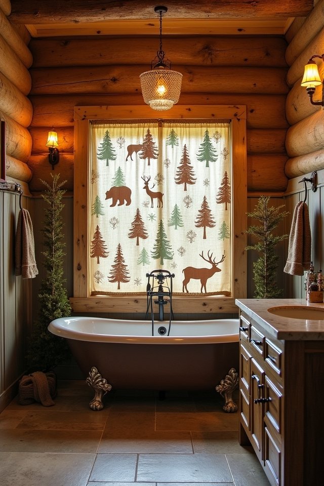 cozy woodland animal motifs
