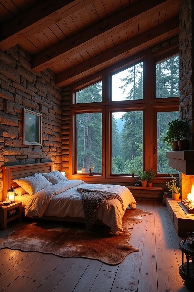 cozy woodland cabin vibes