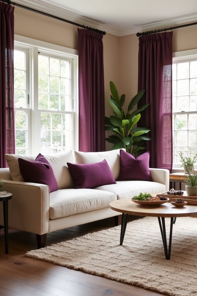 cream and plum elegance