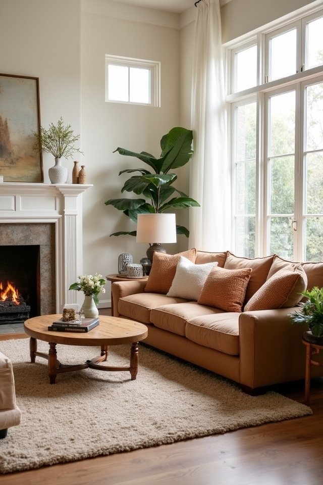 creamy walls enhance warmth
