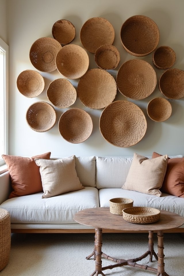 creative basket wall design