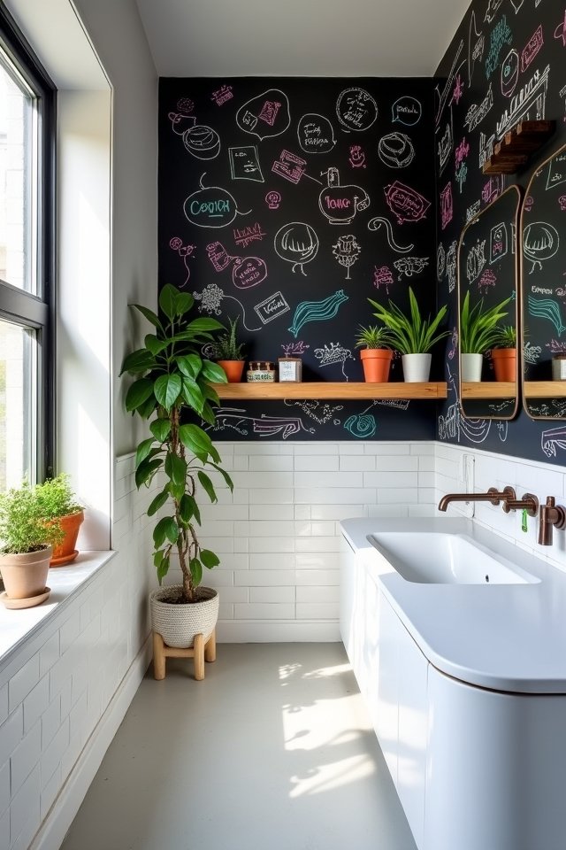 creative bathroom chalkboard fun