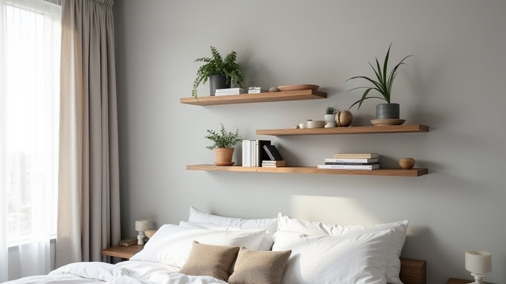 creative bedroom shelving solutions