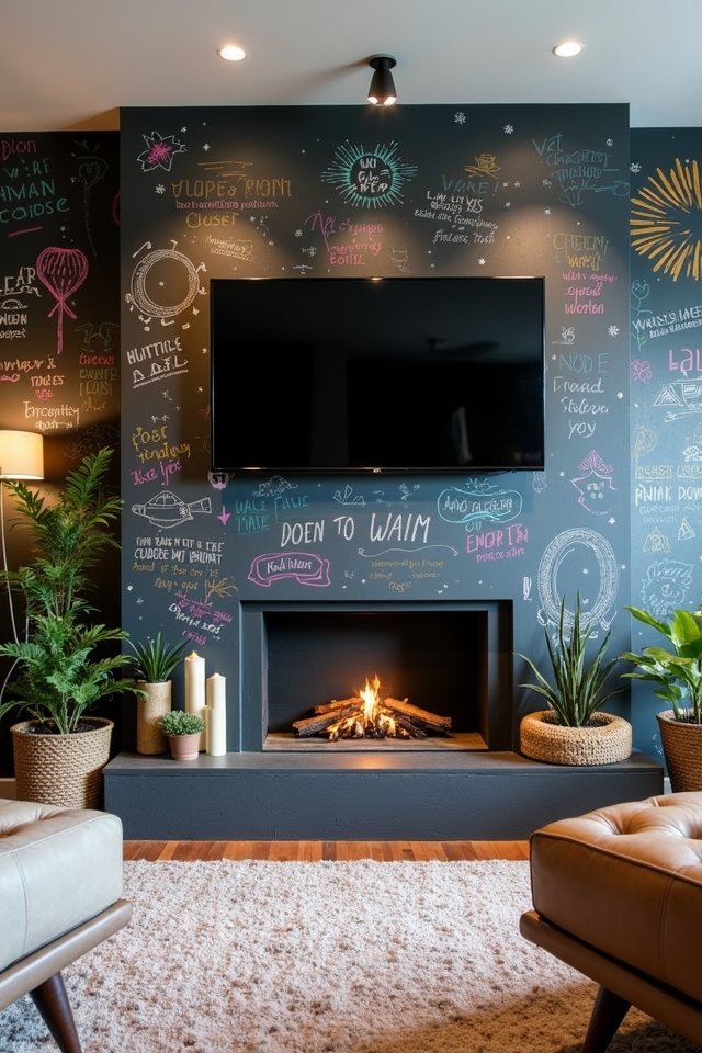 creative expression through chalkboard