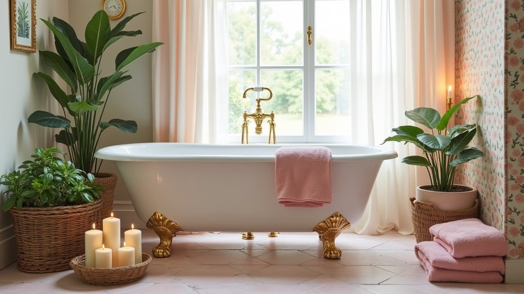 creative feminine bathroom aesthetics