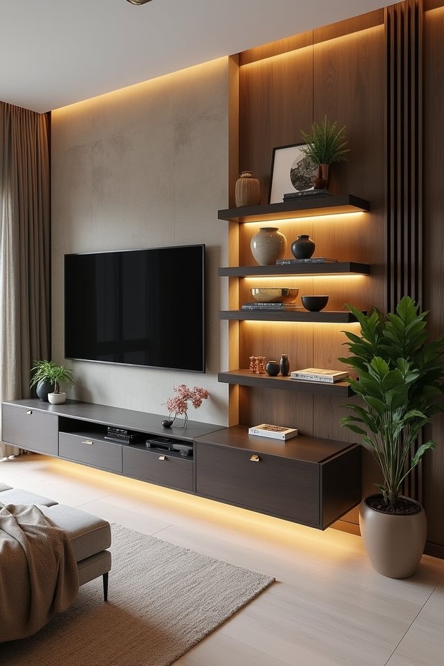 creative floating shelf decor