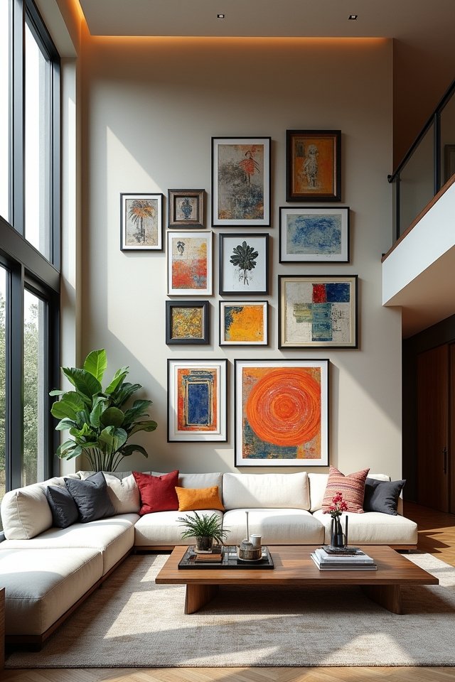 creative gallery wall design