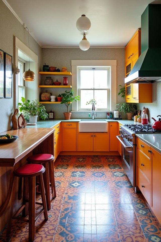 creative kitchen floor patterns