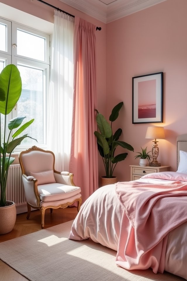 creative pink wall art