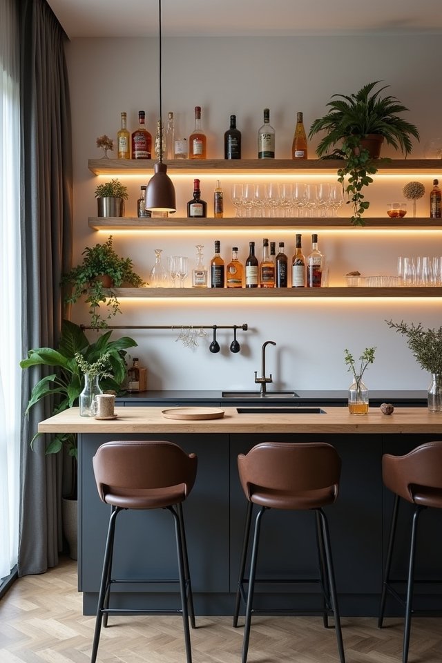 creative wall mounted bar shelves