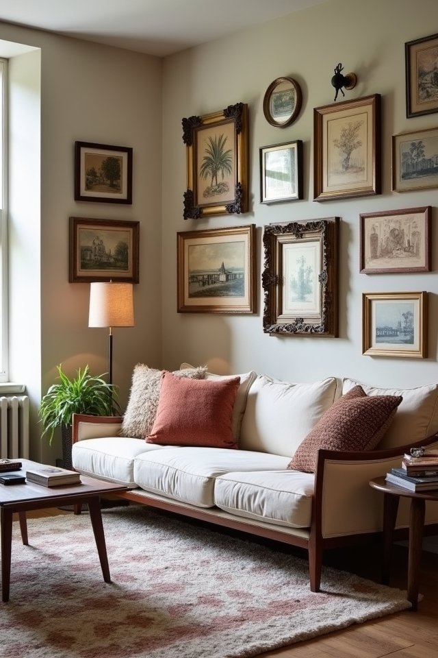 curate a vintage art gallery