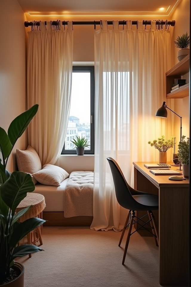 curtains create stylish divisions