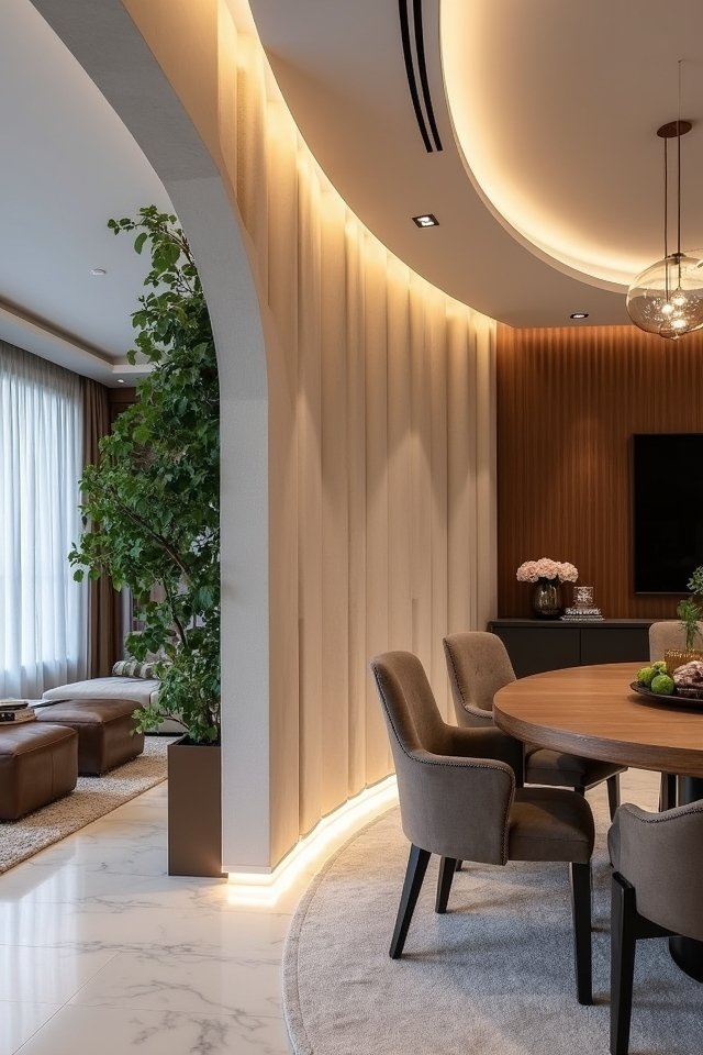 curved walls enhance coziness