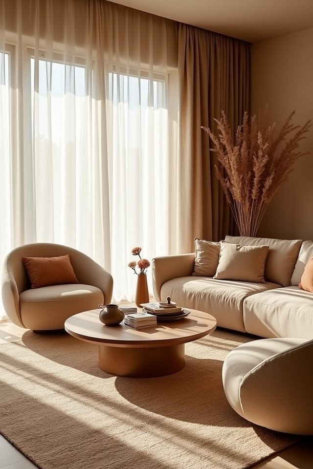 curves create cozy ambiance