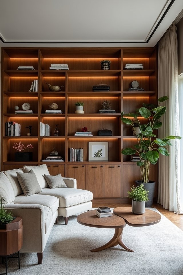 custom built bookshelf integration