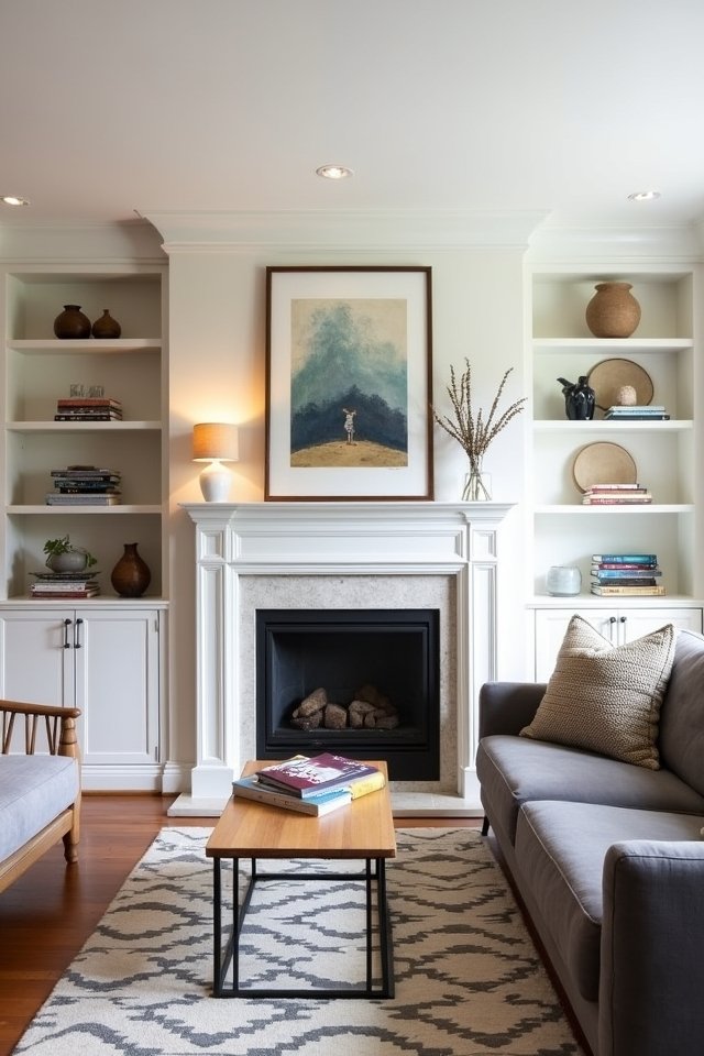 custom built in shelving solution