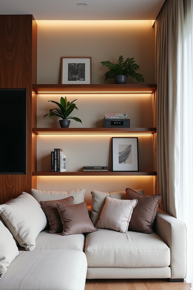 custom floating shelf decor