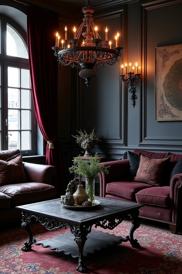 dark aesthetic wrought iron