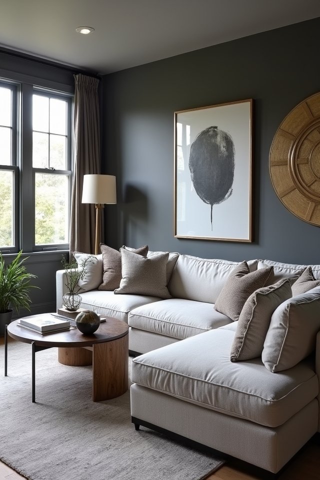 dark gray adds sophistication