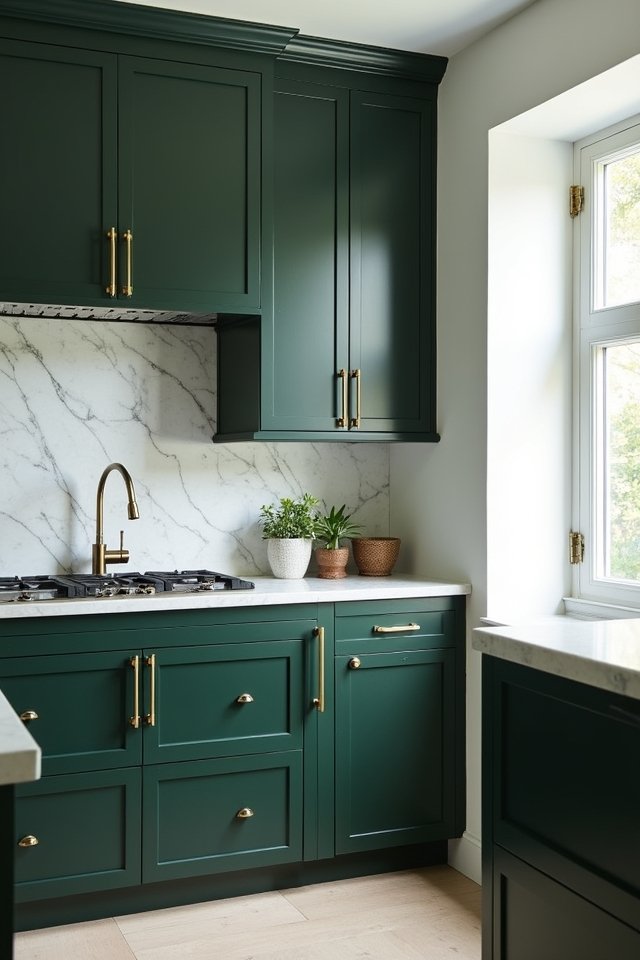 dark green and marble