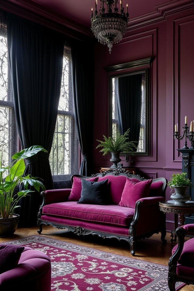 dark inviting elegant decor