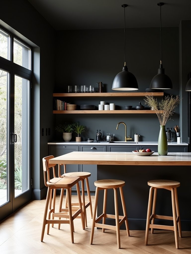 dark walls light furniture