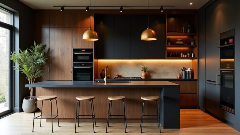 15 Dark Wood Kitchen Ideas With Black Countertops and Brass Accents ...