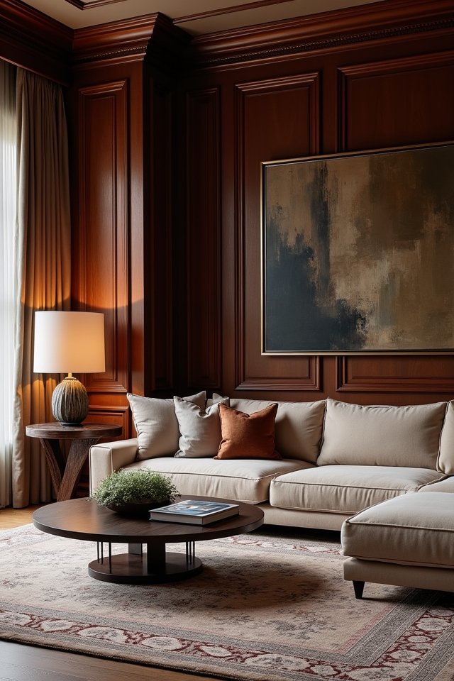 dark wood panelling elegance