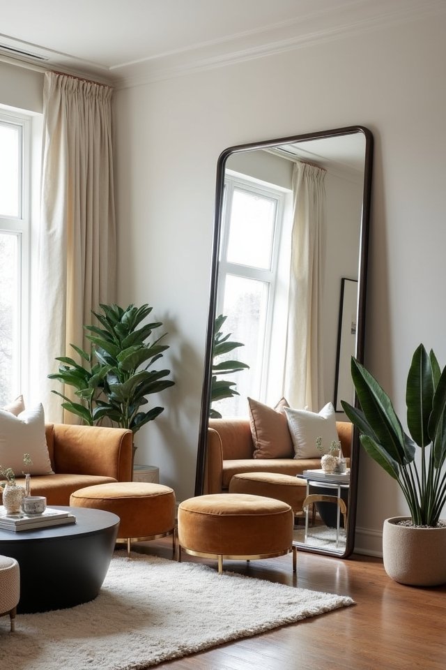 dazzling floor to ceiling mirrors