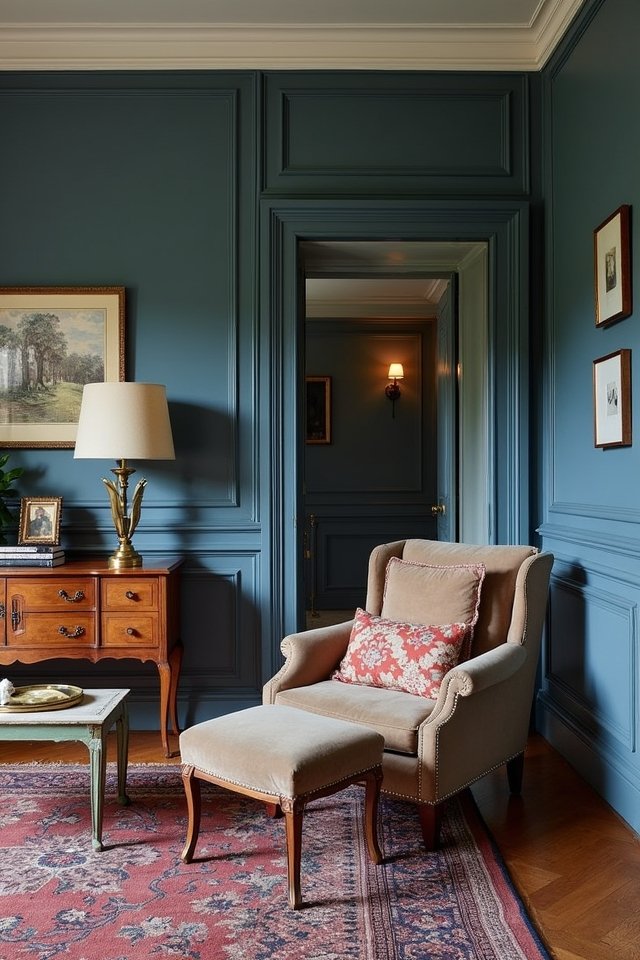 deep blue antique elegance
