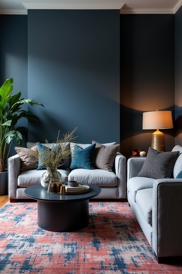 deep blue charcoal grey