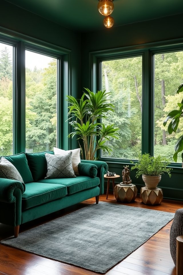 deep emerald luxury accents