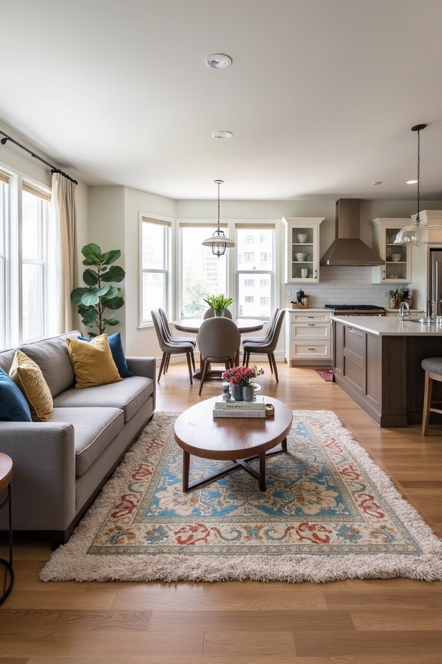 define spaces with rugs