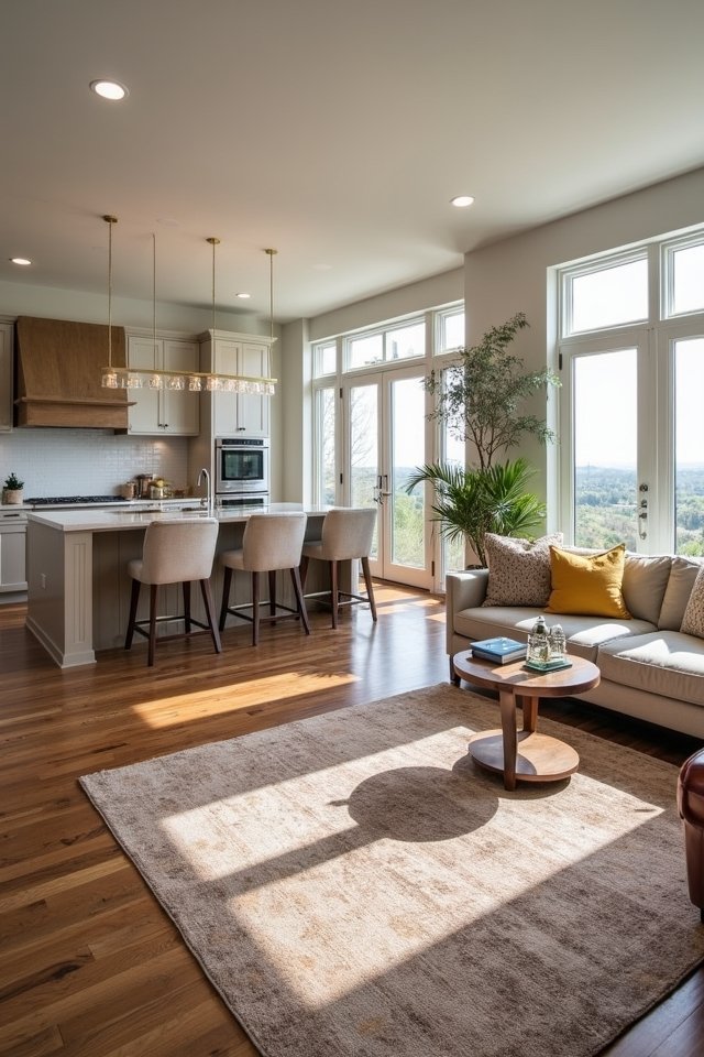 define spaces with rugs