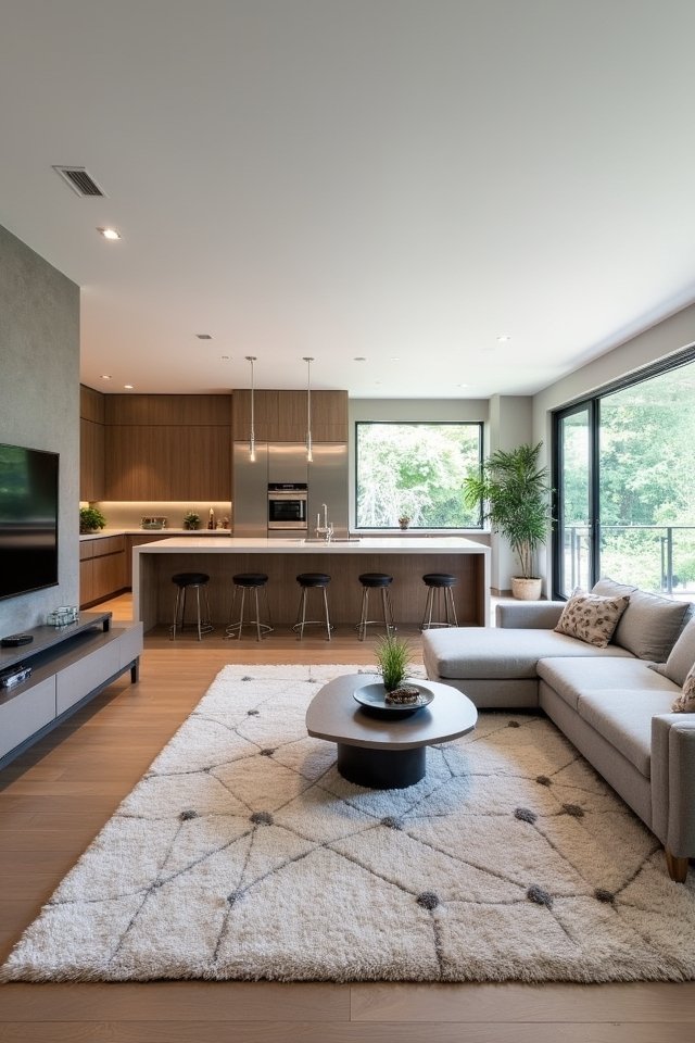 define spaces with rugs