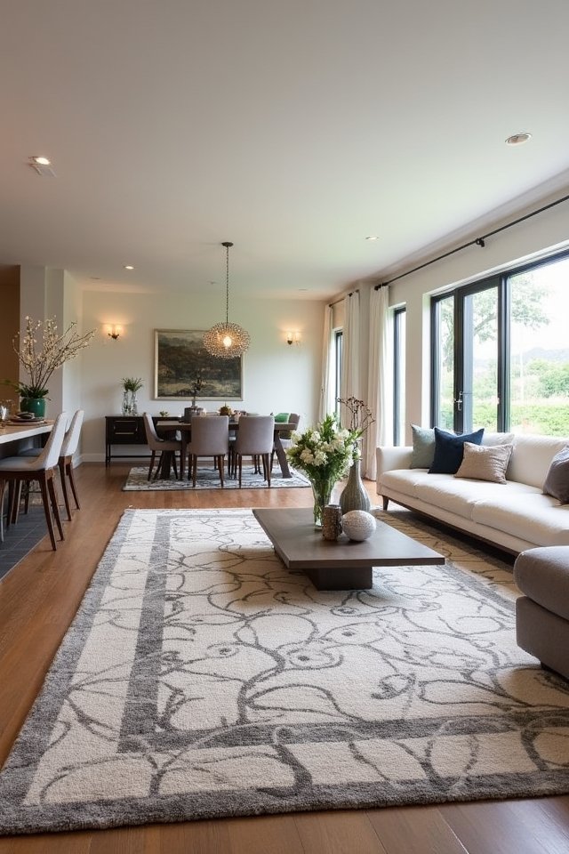 define spaces with rugs