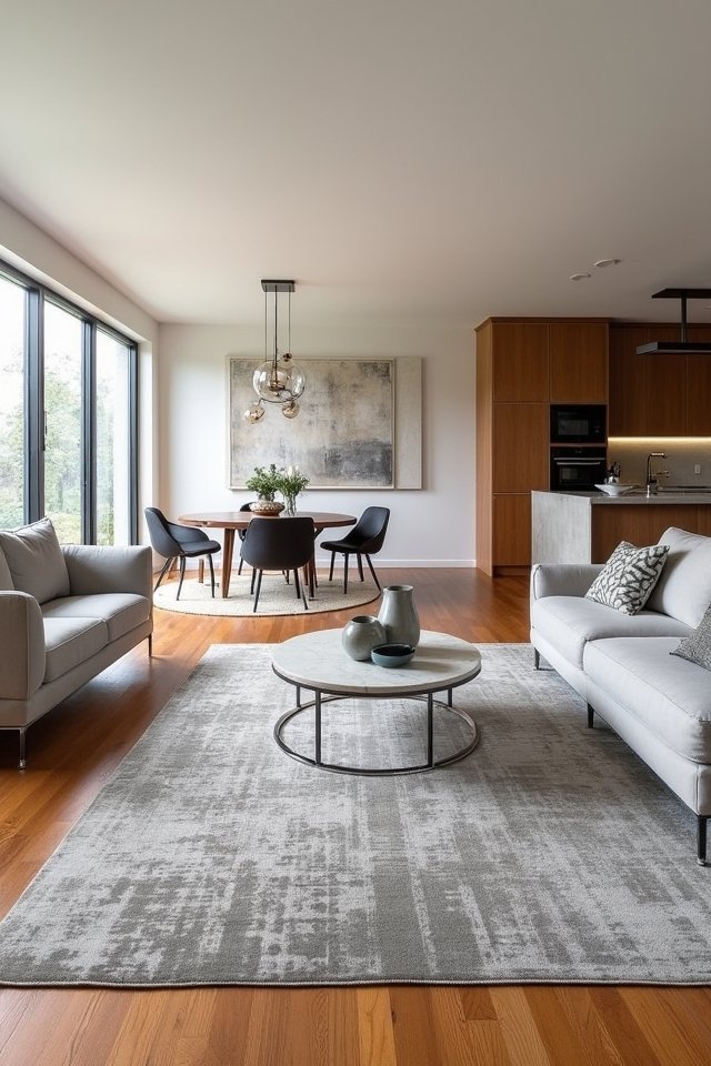 define spaces with rugs