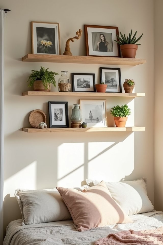 display art with shelves