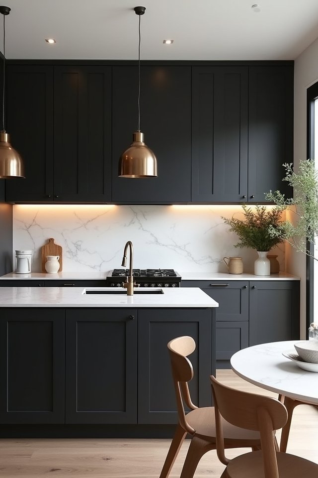 dramatic dark cabinet designs