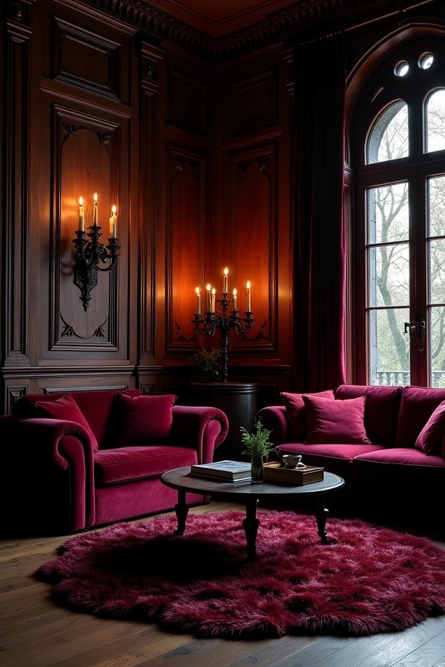 dramatic dark wood accents